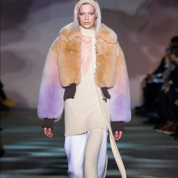 Marc Jacobs Fall 2014 Runway Mauve Degrade Ombre Fox Fur - Picture 3 of 16